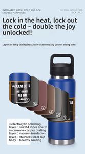 Stainless Steel Insulated Vacuum <b>Flask</b> 20oz 27oz 34oz <b>Large</b> Capacity Portable Water Bottle Carry Handle 6-12 Hours Thermal - Product Image 6