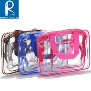 Logo personnalisé fermeture à glissière étanche et à la mode disponible en plastique petit sac à cosmétiques - Product Image 3
