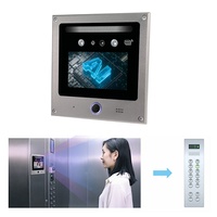 Asansörler için QR Kodlu Biyometrik RFID Erişim Kontrol Sistemi Gece Görüşü Sıfırlama 5 İnç IPS Dokunmatik Ekran