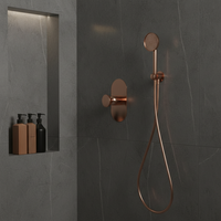 Système de contrôle de douche thermostatique intégré, finition chrome huilé, technologie d'économie d'eau pour salle de bain commerciale