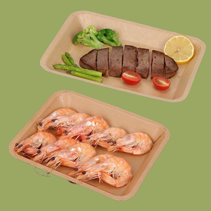 Barquette rectangulaire jetable en papier kraft, biodégradable, alimentaire, pour sandwichs, hamburgers, salades, sushis, pains, pizzas, fritures <span class=keywords><strong>EMOER</strong></span> - Product Image 5