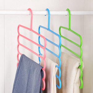 Bán Buôn 5 Lớp Không Gian Tiết Kiệm Nhựa Khăn Khăn Quần Quần Áo Ma Thuật Móc Áo - Product Image 6