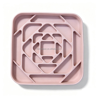 Produits apaisants pour animaux de compagnie : Distributeur de nourriture géométrique en forme de labyrinthe carré pour chien, puzzle d'enrichissement pour stimuler l'esprit