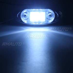 2pcs 24V Car Truck LED Side Marker Light Clearance Lamp Signal Indicator Lamp External Tail Light for <b>Trailer</b> <b>Tractor</b> Bus Van - Product Image 3