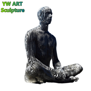 <strong>Factory</strong> Customized Large Metal Stainless Steel <strong>Abstract</strong> Disappearing Figure Modern Outdoor Statue - Product Image 3