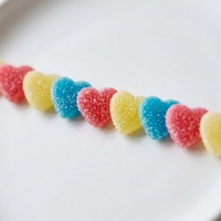 OEM Factory Direct Heart-shaped Soft Candy Fudge Sour Flavored Colorful Cartoon-Shaped Sugar Candies