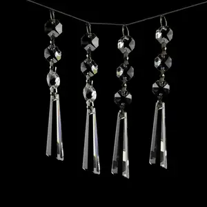 Hot Sale Klare Kristallglas perle Girlande Anhänger für Zuhause Exquisite Kristall Kronleuchter Dekoration