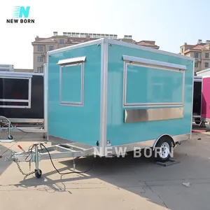 American Standard Catering Concession Street Mobile Food Truck Cart Fast Food Trailer With Full Kitchen Equipments