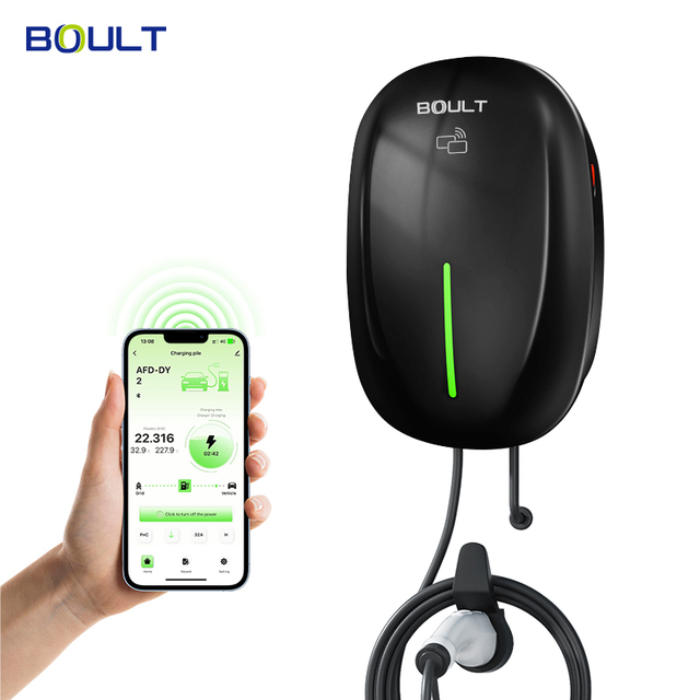 BOULT WP-O1 New 22KW AC Type2 Smart Tuya APP EV Charger 32A Wall-Mounted Electric Vehicle Charging Station 5M Cable IP65