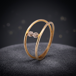 Bague minimaliste en argent 925 de qualité supérieure, sertie de diamants bruns taille brillant, plaquée or 14 carats, cadeau de mariage ou de fiançailles pour femme - Product Image 3