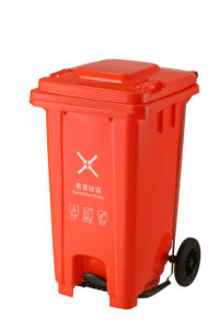 अच्छी कीमत 100 एल रसोई के डस्टबिन डम्प्स्टर अपशिष्ट बिन 100 एल प्लास्टिक पैर संचालित अपशिष्ट बिन 100 एल - Product Image 4