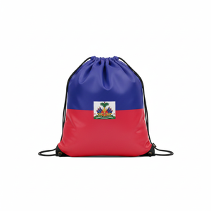 17.5\" Haitian Style <b>Drawstring</b> <b>Bag</b> Large Capacity <b>Waterproof</b> Polyester Custom Fashionable Handle Rope for Promotional Gifts - Product Image 4