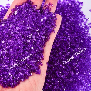 Oleeya Factory Emballage en vrac Strass en résine à dos plat 4mm-6mm avec base argentée pour artisanat et DIY - Product Image 4