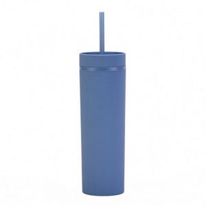 Skinny <b>TUMBLERS</b> <b>With</b> Lid and <b>Straw</b> Bulk Cold Reusable <b>Cup</b> Double Wall Plastic 16Oz Travel Customized Creative Mugs PS Modern - Product Image 6