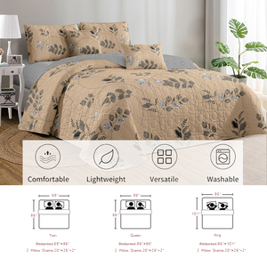 <span class=keywords><strong>Colchas</strong></span> de Verano al por Mayor, 100% Poliéster, Cómodas, Transpirables, con Estampados Modernos para el Hogar - Product Image 5