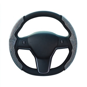 Ling-cubiertas universales para <span class=keywords><strong>volante</strong></span> de coche, accesorio brillante de cristal brillante, venta al por mayor - Product Image 4