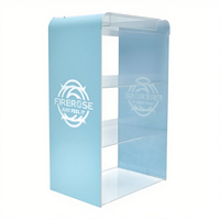 Au détail échantillon gratuit diviseur en plastique acrylique cigarette fumée poussoir étagère poussoir