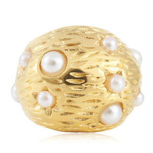 Pendientes de Aro en Forma de U Dorados con Perlas de Imitación y Diseño de Estrella, Pendientes de Moda - Product Image 5