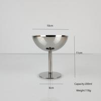Tasses parfaites en acier inoxydable écologiques bols de glace à salade en métal de qualité supérieure