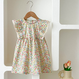 Robe d'été 2026 pour bébés filles, style coréen, motif floral, tenue assortie pour sœurs - Product Image 3