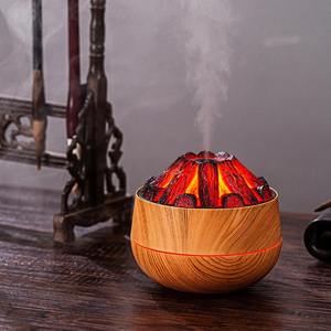 Decoration Carbon Fire Usb air Humidifier Flame Aromatherapy Oil <b>Diffuser</b> Flame Led Light <b>Diffuser</b> Humidifiers for Home - Product Image 3