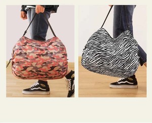 Sac de courses pliable de grande capacité, sac de voyage pratique, sac à main en nylon épais, sac de rangement lavable et réutilisable - Product Image 6