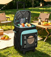 Glacière roulante INSMEER 50L avec roues, souple et pliable pour les courses