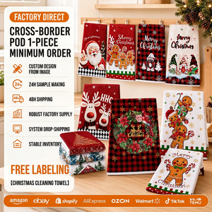 Serviettes de cuisine d'Halloween, imprimées fantômes et citrouilles, motif « Trick or Treat », absorbantes, décoratives, pour la décoration de la maison en période des fêtes - Product Image 1