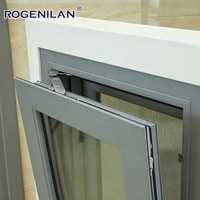 Fenêtres à battants en aluminium insonorisées sur mesure Rogenilan, double vitrage trempé, pour maison