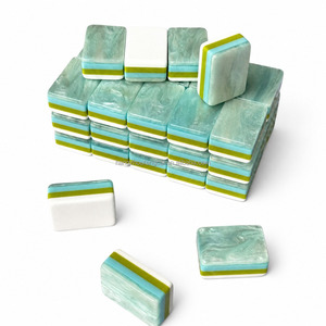 Set di Tessere Mahjong di Lusso Americano in Acrilico OEM, Stile Costiero con Perle Fluttuanti e Design Moderno a Loto, per Intrattenimento Portatile - Product Image 2