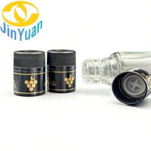 Tapón de Botella de Plástico con Impresión Personalizada y Anillo de Seguridad, Cierres Duraderos para Licores, Whisky y Vodka - Product Image 1