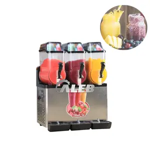 Diskon mesin Dispenser pengaduk minuman beku smoothie mesin pembuat slushy salju tiga kualitas tinggi
