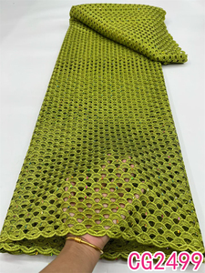 Nuovo Tessuto in Pizzo Guipure <span class=keywords><strong>di</strong></span> Lusso Africano per Abiti, Pizzo Cordonato Verde Oliva per Donne, Tessuto in Pizzo Africano Ricamato - Product Image 2