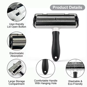 Gant magique instantané portable pour enlever les <span class=keywords><strong>poils</strong></span> d'<span class=keywords><strong>animaux</strong></span>, <span class=keywords><strong>brosse</strong></span> anti-<span class=keywords><strong>poils</strong></span> en plastique lavable, facile à utiliser pour chiens, chats et canapés - Product Image 2