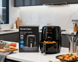 Horno Tostador y Freidora de Aire de 6L con Control Táctil, Freidora Eléctrica de Gran Capacidad con Pantalla LED y Olla Individual para Cocinar en Casa - Product Image 1