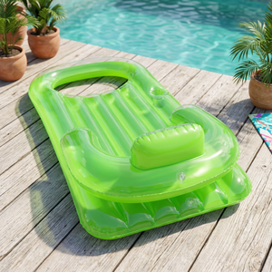 Nouveau design 2026 : Chaise longue gonflable en PVC haut de gamme entièrement personnalisable avec coussins en mousse à mémoire de forme, garantie de 2 ans, certifiée BSCI/SEDEX - Product Image 6