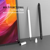 Lápiz Óptico Universal Capacitivo Pasivo 3 en 1 con Dos Tapas Magnéticas y Puntas de Silicona para iPad, Android/iOS/Windows