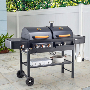 Dual-Use Outdoor <strong>Gas</strong> Charcoal <strong>BBQ</strong> Grill Large American-Style Metal Rack Heavy-Duty for Courtyard Home or Villa for Kitchens - Product Image 3