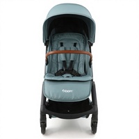 Poussette de voyage compacte en tissu avec cadre en alliage d'aluminium léger de haute qualité, pliage à une main, capacité de charge de 22 kg