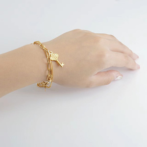 Zogxin Fashion Charm Bracelets For Women 18K Plated Stainless Steel Heart Star Elephant Anchor Pendant Jewelry Gift - Product Image 2
