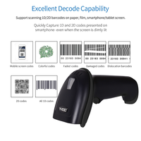 Escáner de Códigos de Barras 3 en 1, Bluetooth, 2.4G, Cableado, Escanea Códigos 1D/2D en Papel y Pantalla Móvil para Dispositivos Inteligentes Windows, Android e iOS