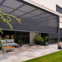 Ziptrack-persiana enrollable para ventanas, parasol de pantalla inteligente con cremallera para patio, para exteriores