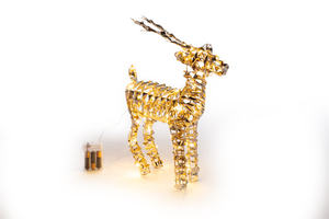 Adorno navideño de Reno de lentejuelas festivas de plástico/Metal decoración interior/exterior diseño personalizable para vacaciones románticas - Product Image 2