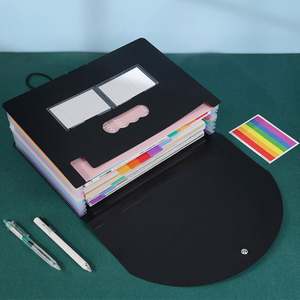 School Office Stationery Multi-color 25 Pockets A4 <b>Paper</b> Plastic rainbow Expanding <b>File</b> <b>Folder</b> Manufacturer - Product Image 1