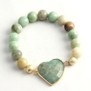 10MM Lover Valentine Holiday Gift Natural Stone Imperial <strong>Bracelet</strong> Gemstone Elastic Stretch Heart <strong>Beads</strong> <strong>Bracelet</strong> - Product Image 6