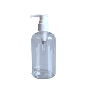 Hand Sanitizer water Bottle Boston PET Plastic transparent bottle 250ml 500ml