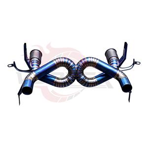 Système d'échappement racing haute performance Vortex Gradient Blue Titanium avec embouts pour Lamborghini Huracan EVO STO 5.2L V10 Mod - Product Image 2