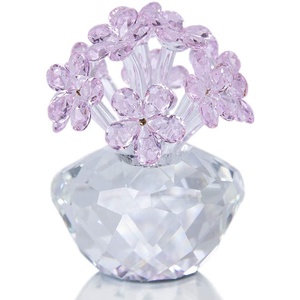 CH cristallo rosa fiore rosa vetro rosa fermacarte collezione Figurine statua centrotavola centrotavola ornamento loto - Product Image 4