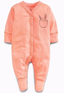 Pyjama Combinaison pour Bébé Fille en Coton Biologique avec Motif Lapin Cartoon Tendance 2017 - Product Image 2