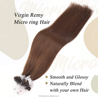 K.swigs Usine OEM Vente en Gros Extensions de Cheveux Humains Raides Chinois 100% Double Drawn Remy à Micro-Boucles Durables et Anti-Nœuds
